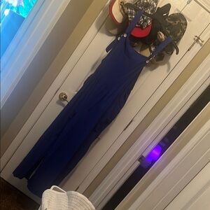 Blue Jumpsuit with POCKETS!